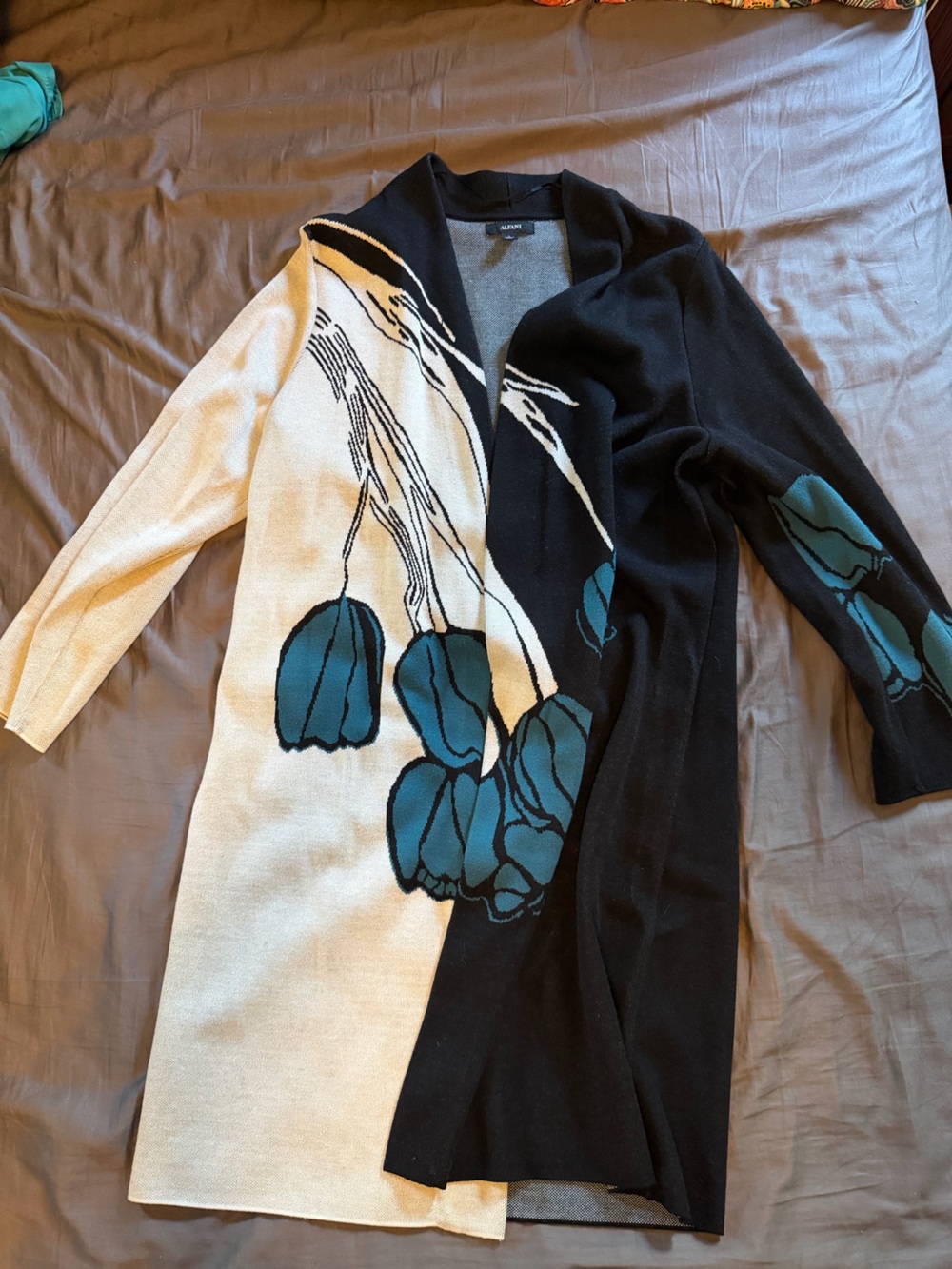 Alfani super soft and warm knee length cardigan. Dark academia, whimsigoth - Picture 2 of 6